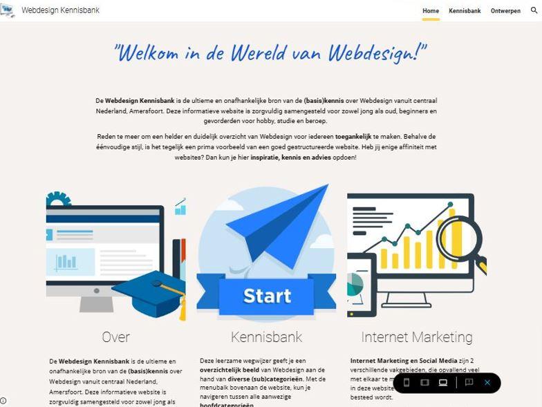 Voorbeeld Google Sites | Webdesign Kennisbank